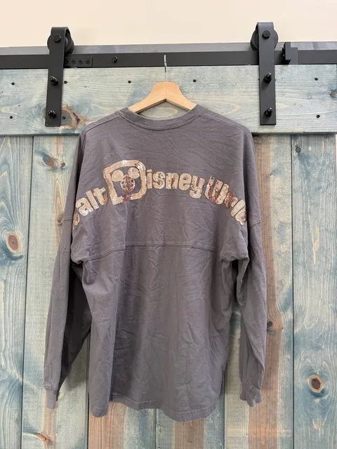 Spirit Jersey Walt Disney World Gray Rose Gold Sequin Size L