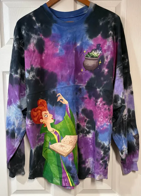 Disney Parks Hocus Pocus Spirit Jersey XL Tie Dye Long Sleeve