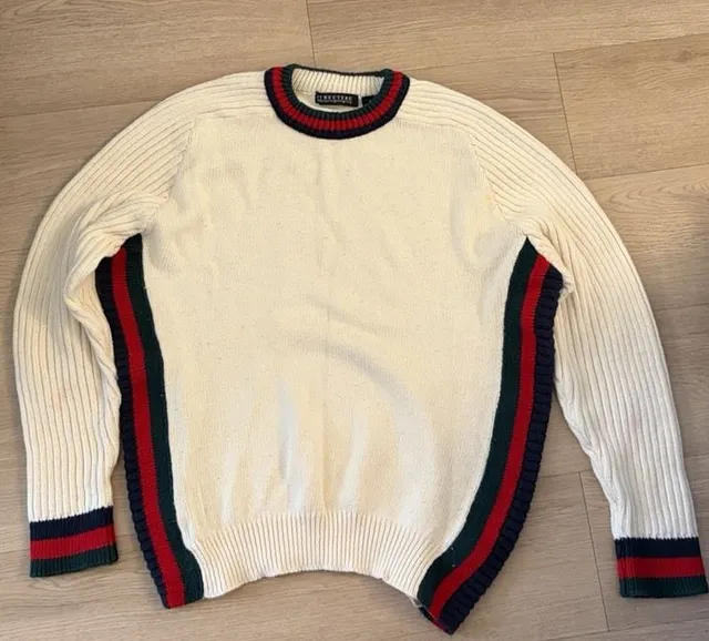 Structure Vintage Striped Ribbed Sweater Size S