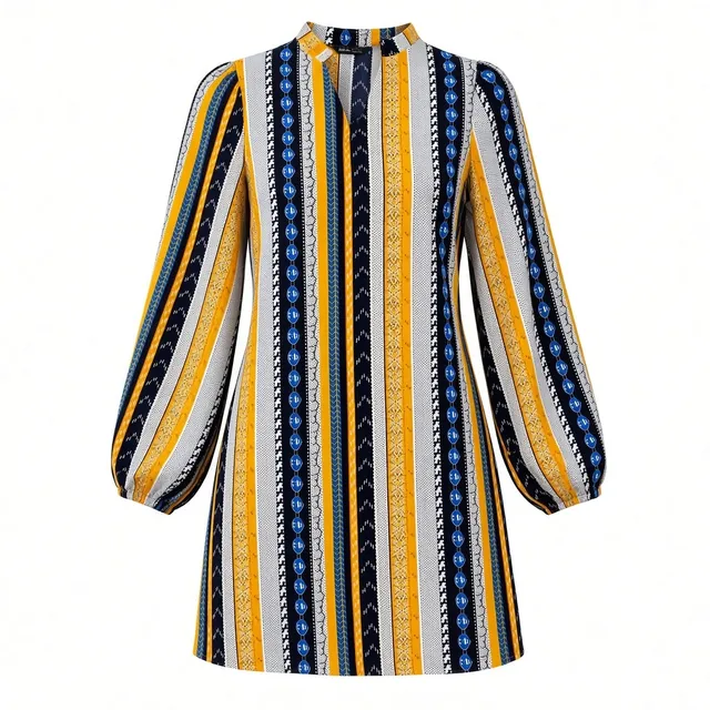 Shein Striped Long Sleeve Dress Size M Multi
