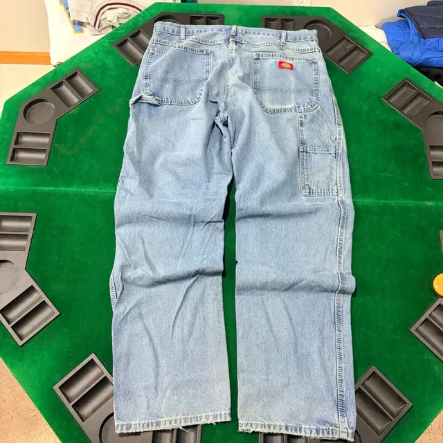 Dickies Carpenter Jeans Size 38x32 Light Wash Denim Relaxed Fit