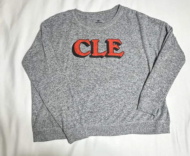 Top of the World CLE Sweatshirt Size L Gray Red Cleveland