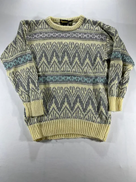 Marissa Vintage Patterned Knit Sweater Multi-Color