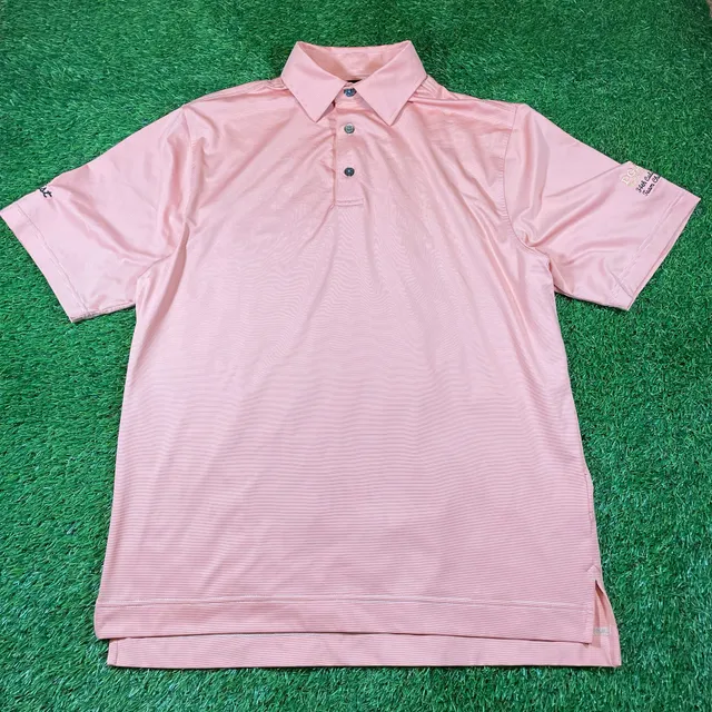 FootJoy FJ Golf Polo Shirt Pink Striped PGA Championship