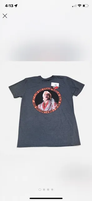 WWE Ric Flair T-Shirt Charcoal Gray Graphic Tee
