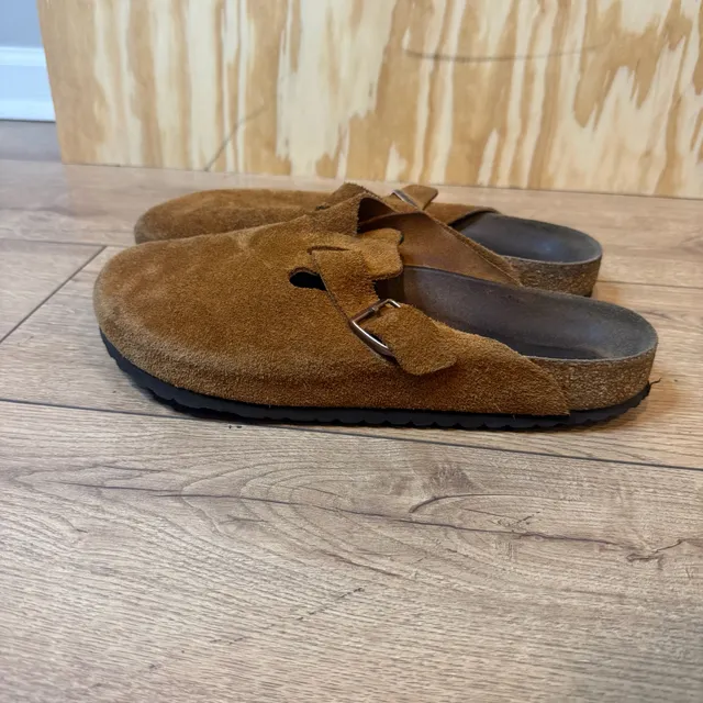 Birkenstock Boston Clogs Size 39 Brown Suede