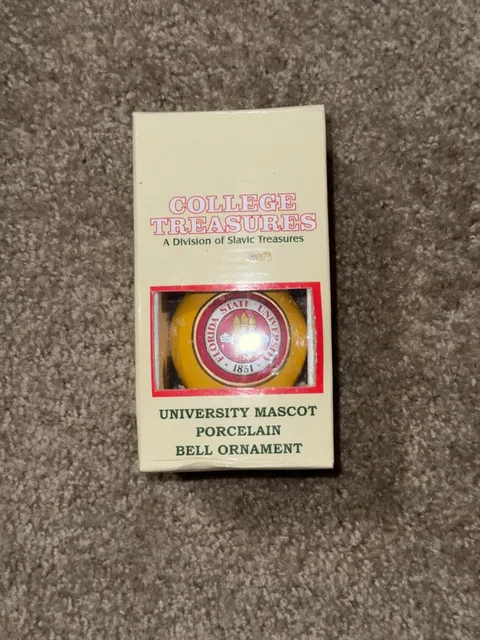 College Treasures Florida State Seminoles Porcelain Bell Ornament