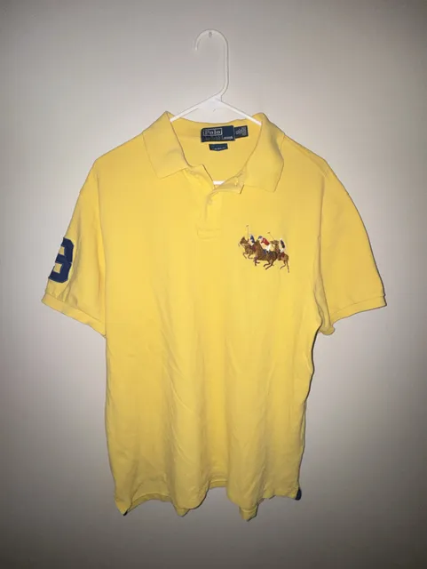 Polo Ralph Lauren Men's Vintage Black Big Jockeys and Ponies Logo #3 Size XL