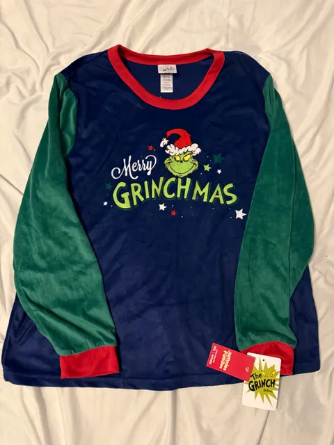 Briefly Stated The Grinch Pajama Top Size XXL Women Christmas