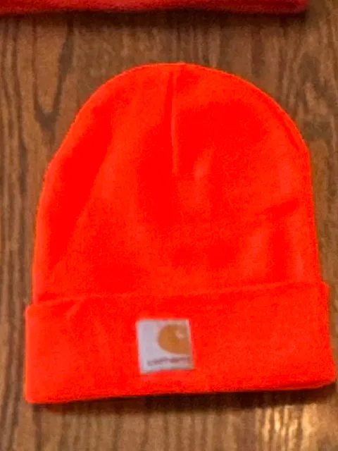 Vintage 90's Carhartt Safety Orange Beanie – ,