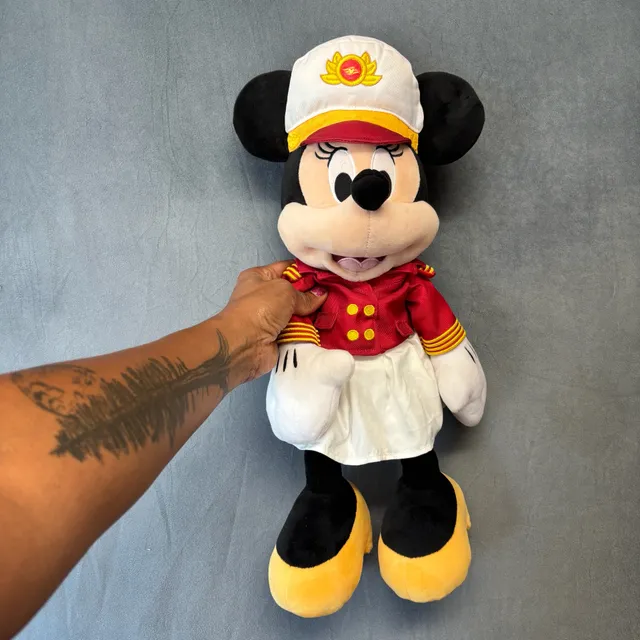 Disney Cruise Line Minnie Mouse Captain Plush Doll Stuffed Animal