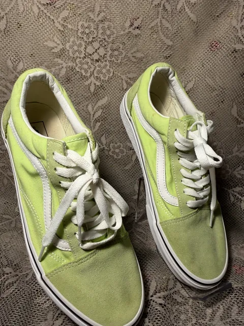 LUS 9 Vans Old Skool Sneakers Size 9 Lime Green Canvas