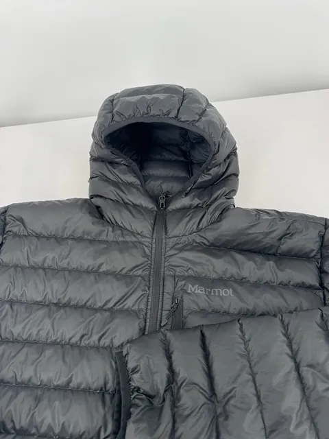 Marmot Down Jacket Size XXL Black Puffer Hooded