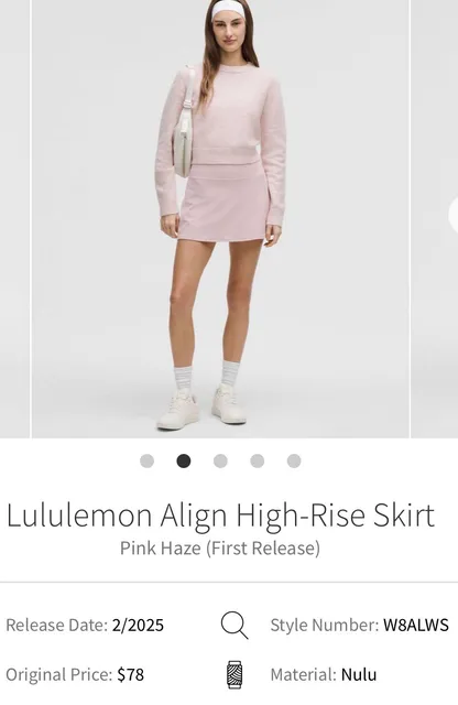 Lululemon Align High-Rise Skirt Size 4 Pink Haze