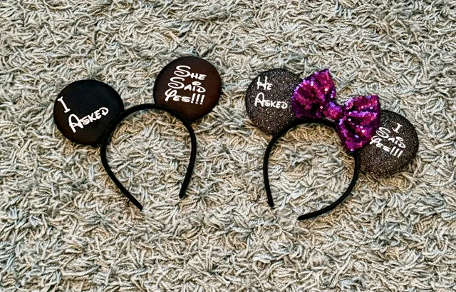 Proposal Mickey & Minnie Ears Headband Set 