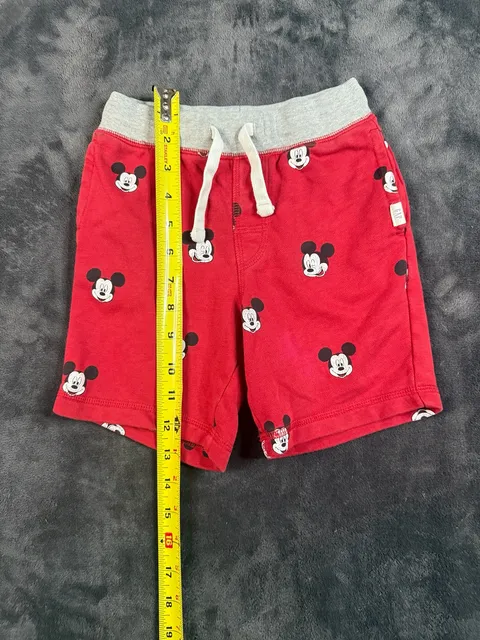 Kids Baby Gap Disney Mickey Mouse Toddler Shorts Size 3 Years Red# 185
