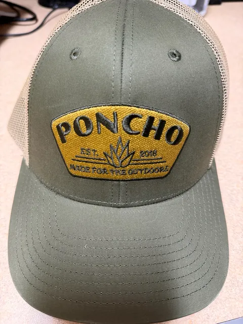 Poncho Outdoors Moss Agave Trucker Hat Green Snapback