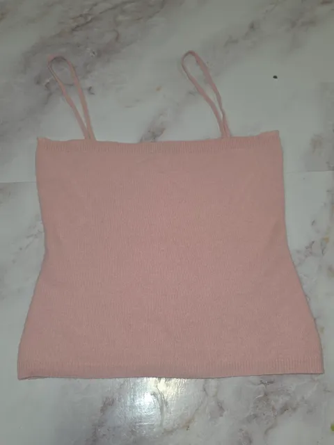 Nordstrom Cashmere Tank Top Pink 100% Cashmere