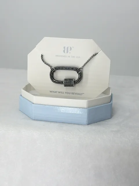 BP Exclusive Bringback Black Onyx CZ Pave Carabiner on Hematite