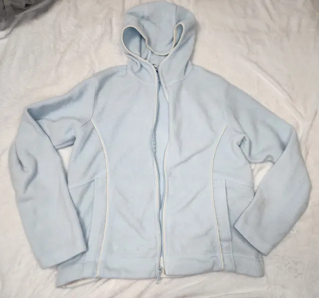 Columbia Full Zip Fleece Hoodie Light Blue