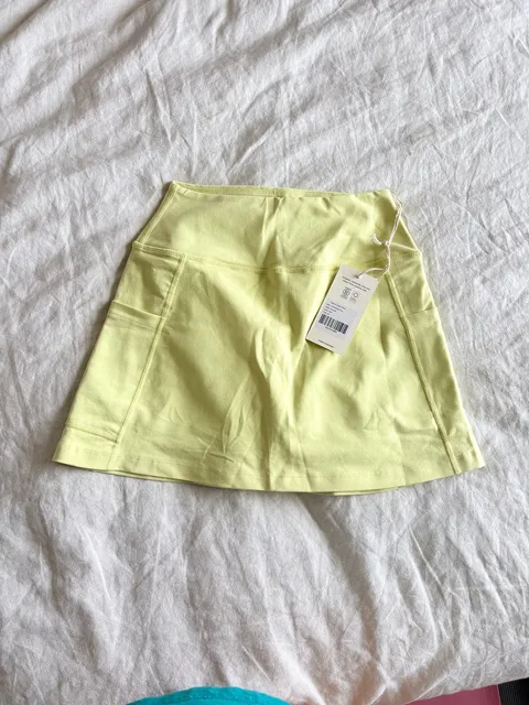 Mate The Label Organic Stretch Skort Size XS Zst Yellow Nwt