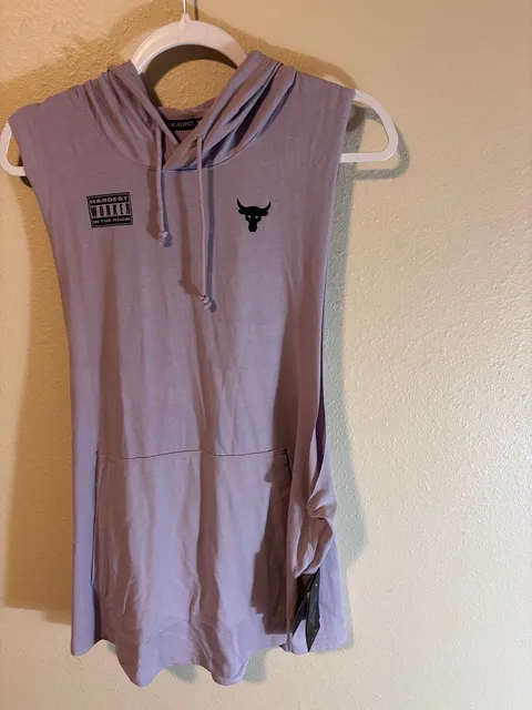 Under Armour Project Rock Sleeveless Hoodie Size XL Purple