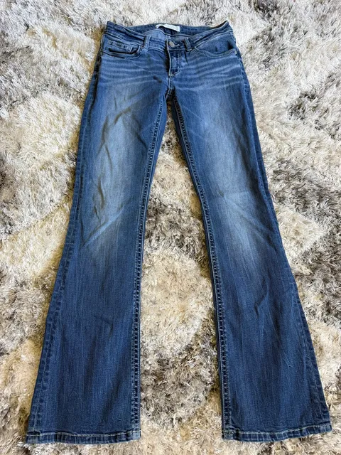 BKE Stella Bootcut Jeans 29x33.5 Blue Denim Slim Fit Low Rise