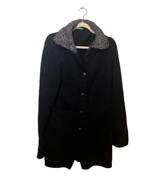 United Colors of Benetton Wool & Mohair, VTG Long Cardigan, Jacket, Coat, M