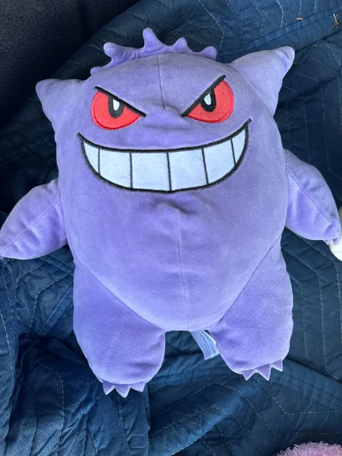 Pokemon Gengar Plush Backpack Purple Stuffed Toy