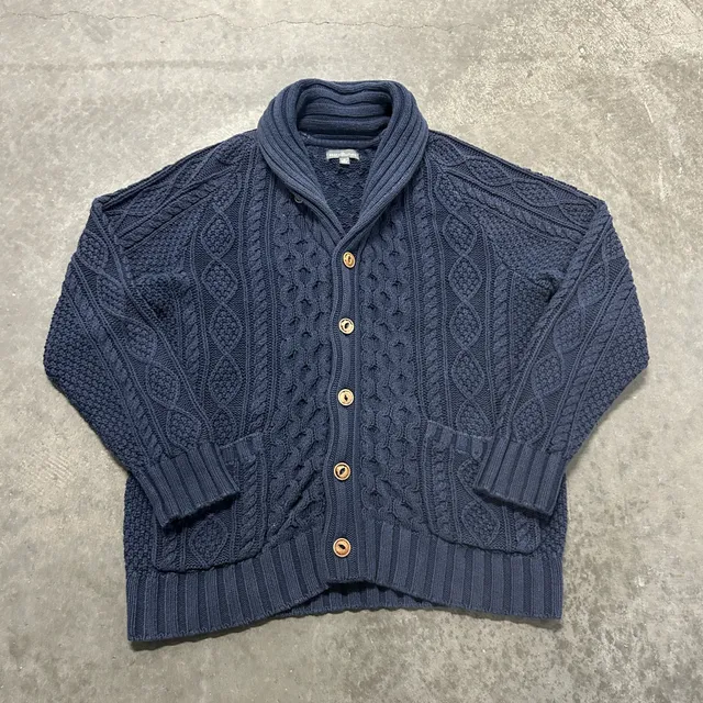 L.L. Bean Signature Shawl Collar Cardigan Sweater Size M