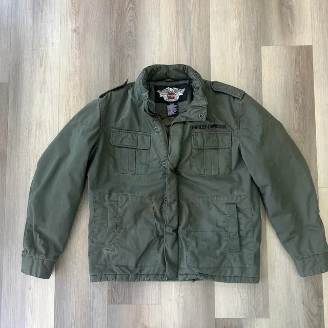 Harley-Davidson Olive Green Jacket Eagle Logo