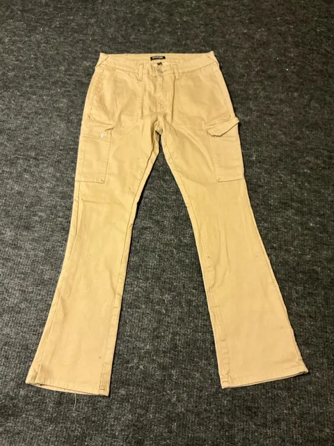 True Religion Cargo Pants Womens Size 30 Tan Bootcut