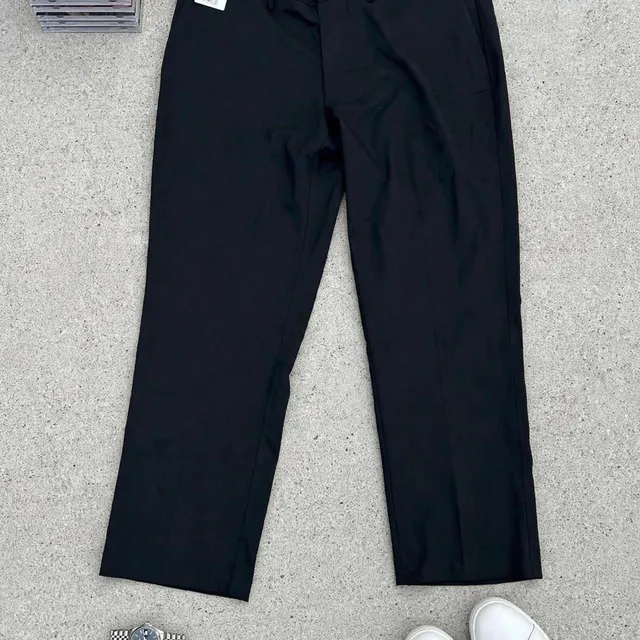Haggar Super Flex Waistband Dress Trousers Black