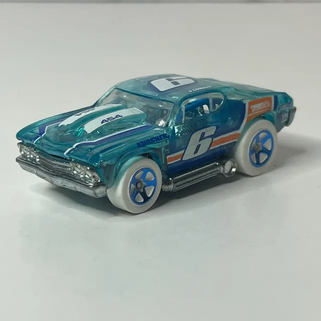 Hot Wheels 69 Chevy Chevelle X-Raycers Thrill Racers Ice Translucent Blue