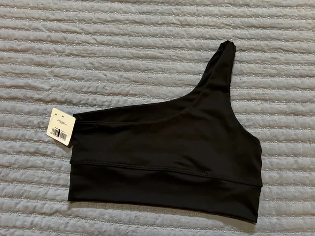 Series-8 Fitness Sports Bra Size M Black One Shoulder