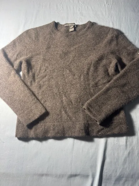 Saks Fifth Ave Cashmere Sweater Size XL Grey Pullover Crewneck