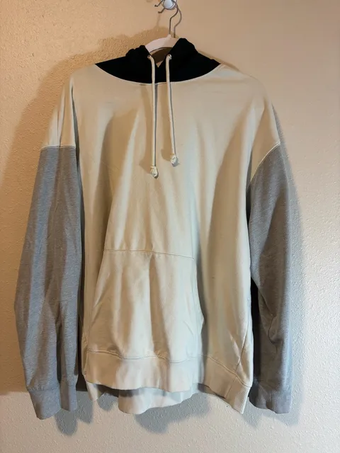 Original Use Colorblock Hoodie Beige Gray Black