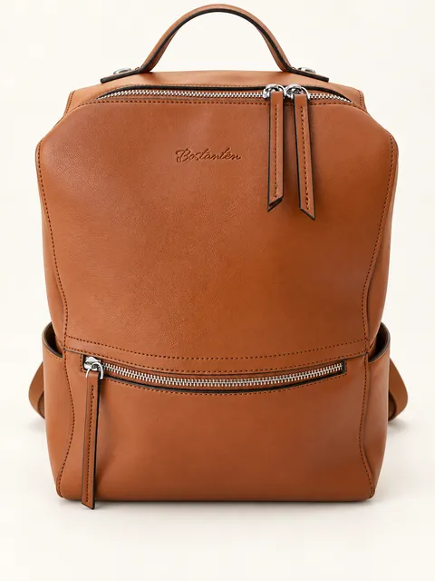 Bostanten Leather Backpack Brown