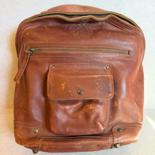 WILL Leather Goods Brown Leather Backpack NWT 