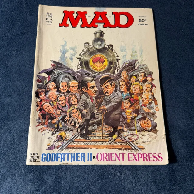 Mad Magazine No. 178 October 1975 Godfather II Orient Express