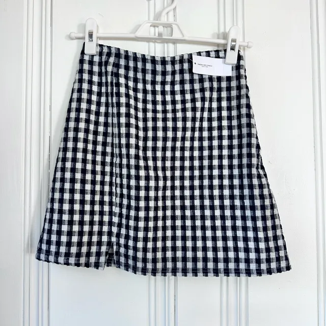 NWT American Eagle Black & White Gingham XXS Skirt