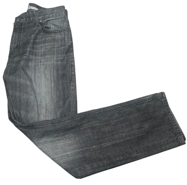 INC International Concepts Berlin Slim Straight Jeans 34x32 Black