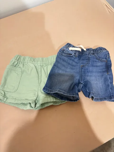 Cat & Jack Toddler Shorts Set Size 2T Green Denim