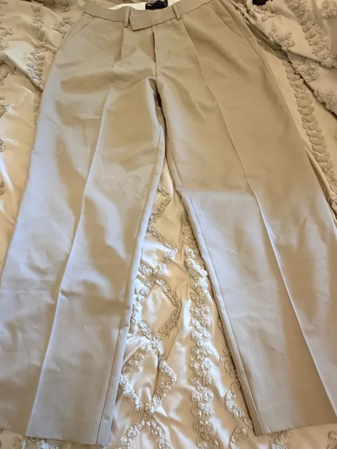 ASOS Design Pleated Trousers W32xL30 Beige Dress Pants