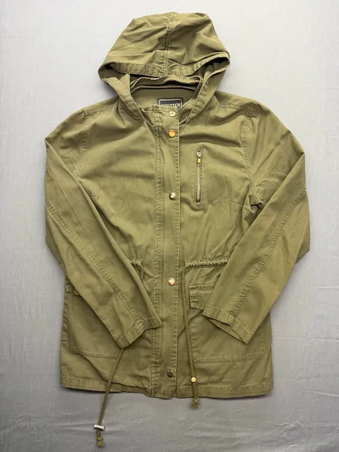 C'ESTTOI Army Green Hooded Utility Jacket Size S