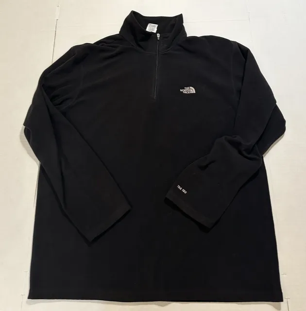 The North Face TKA 100 1/4 Zip Fleece Jacket XL/TG Black