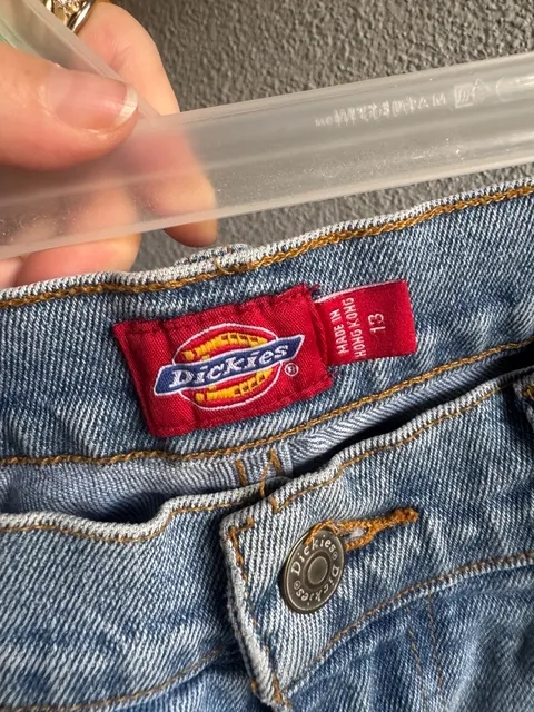 Dickies Straight Leg Jean capri Size 13 Light Wash Denim