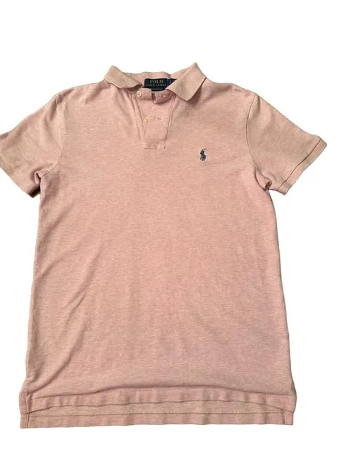Polo Ralph Lauren Custom Slim Fit Polo Shirt Size S Pink h1602