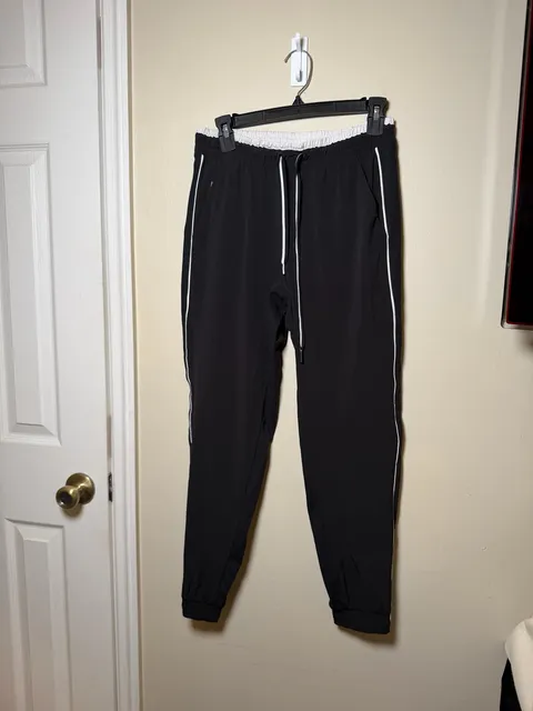 Athleta Brooklyn Jogger Size 6 Black White Stripe Track Pants