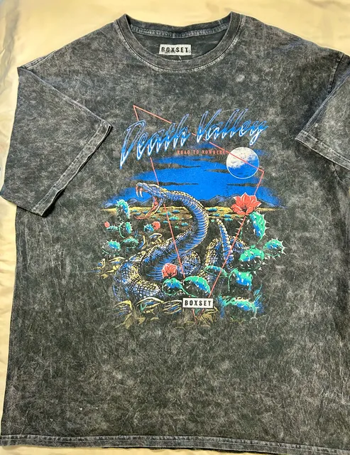 Boxset Death Valley Road To Nowhere Graphic T-Shirt Size Medium Vintage Wash